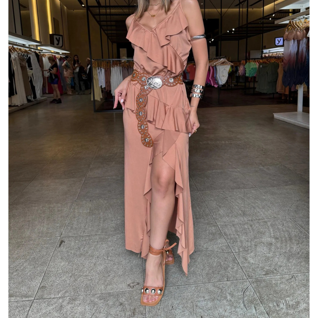 Vestido Fenda Grécia