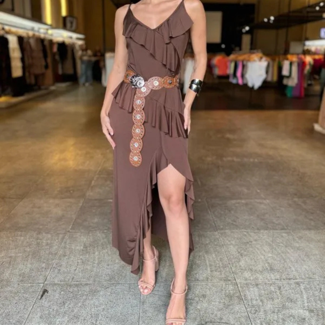 Vestido Fenda Grécia
